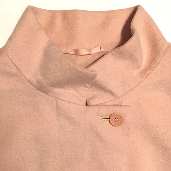 Akris Punto Blazer Evening Jacket Wool Angora Cashmere Knit Crop Fitted Pink 10 - Picture 3 of 16